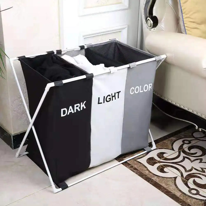 3-GRID Foldable Laundry Basket