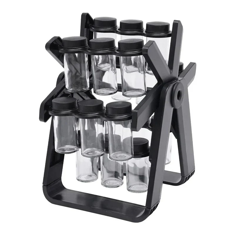 18pcs bottles rotating organizer spice rack